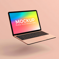 Showcase App UI with Realistic Laptop psd