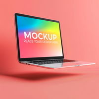 Laptop with Transparent Background for UI psd