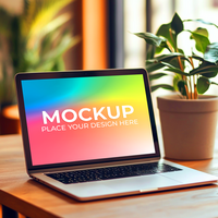 Realistic Front View Laptop for Web Mockup psd