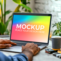 Realistic Tech Mockup for Software Presentation psd