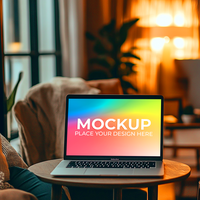 Clean Laptop Mockup for UX Design Display psd
