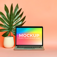 Realistic Laptop Mockup for UI Design Showcase psd