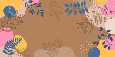 Background for design. Colorful background with tropical plants. vector