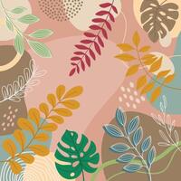 Design with autumn leaves background vector