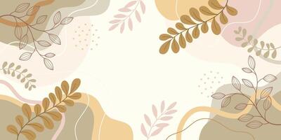 Spring background with beautiful. drawing with abstract shape. vector