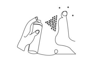 Simple illustration of foot sole continuous single line art vector
