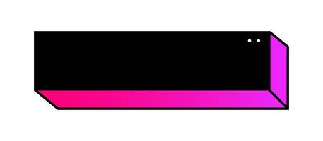 Futuristic element illustration. Colorful lower third overlay. a pink and purple box with a black border vector