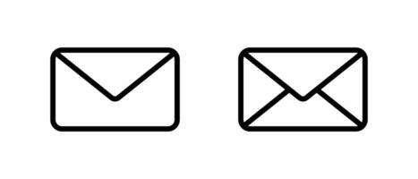 Envelope email, message icon in line style. Newsletter web sign. Mail symbol vector