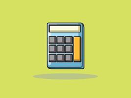 Modern flat illustration with calculator. Calculator with shadow. illustration. vector