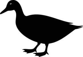 Duck Silhouette Elegant Waterfowl Design vector