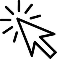 Arrow Cursor Icon with Click Effect Pointer vector