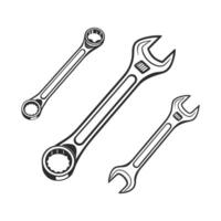 Set of Mechanic stuff, Mechanical stuff silhouette vector