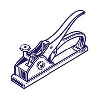 vintage chisel tool illustration white background vector