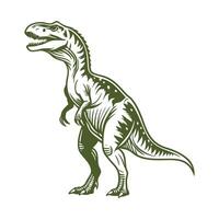 Tyrannosaurus rex dinosaur on white background vector