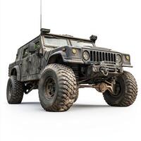 A rugged, off-road vehicle designed for tough terrains and military use photo