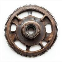 A circular mechanical component with teeth, likely used in machinery for power transmission photo