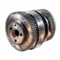 A metallic gear assembly used in machinery for power transmission photo