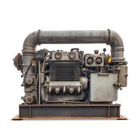 A vintage industrial engine showcasing mechanical design and functionality photo