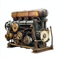 A vintage engine showcasing mechanical design and industrial craftsmanship photo