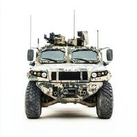 A military vehicle with a rugged design, equipped for tactical operations photo