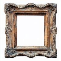 An ornate vintage picture frame, empty and ready for artwork or photographs photo