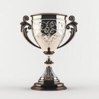 A decorative trophy with ornate designs, symbolizing achievement and recognition. photo