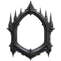 Ornate black frame with gothic design, suitable for displaying art or photographs photo