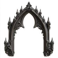 Ornate gothic archway design with intricate detailing and pointed structure photo