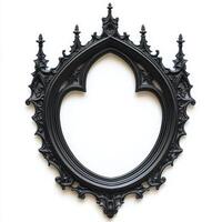 Ornate black frame with gothic design, ideal for showcasing artwork or photographs photo