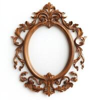 Ornate wooden picture frame with intricate carvings, designed to hold artwork or photos