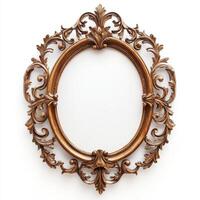 Ornate vintage picture frame with intricate designs, ideal for displaying artwork or photos. photo