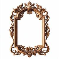 Ornate wooden picture frame with intricate carvings, designed for displaying artwork or photos