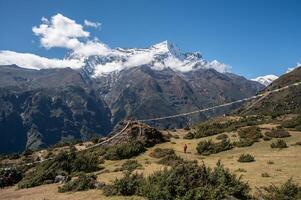 Mt.Kongde Ri 6,187 metres a mountain in the Himalaya of eastern Nepal. The mountain is located four km west of Namche Bazaar. photo