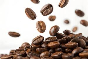 Coffee beans are falling from the sky photo