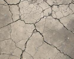 seamless cracked concrete texture top view. photo