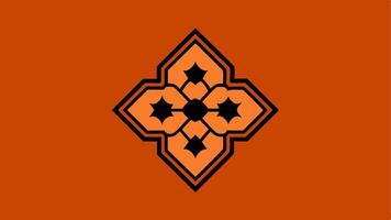 Moroccan Tile with Elegant Symmetrical Design for Decorative and Interior Use vector