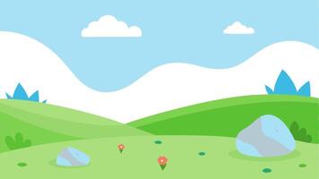 Flat of a Bright and Calm Meadow vector