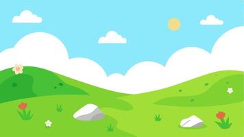 Simple Meadow with Natural Brightness vector