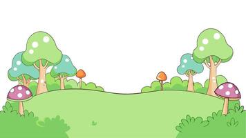 Magical Fantasy Background Tree Field vector