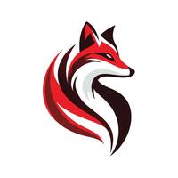 Stylized Red Fox Graphic Design With Elegant Curve And Modern Look vector