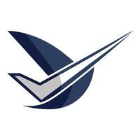 Modern Abstract Check Mark Logo Design With Speed Element Concept vector