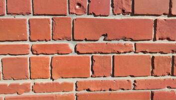 Close-up of Red Brick Wall Texture photo