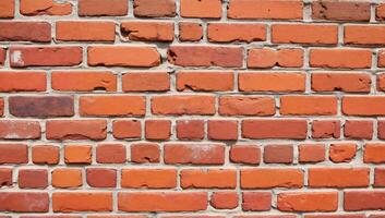 Red Brick Wall with Varied Texture and Pattern photo