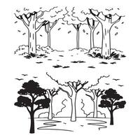 Tree in the forest vector