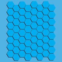 a blue background with hexagons on it vector