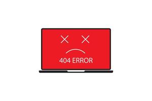 thin line 404 error with dead emoji. concept of page not found or web site under construction or maintenance. linear flat minimal trend modern simple logo graphic design isolated vector