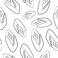 seamless pattern with simple corn cob icon in line art style, for various designs and packaging vector