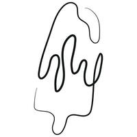 simple icon of a rectangular ice cream on a stick drawn with a single outline in line art style vector