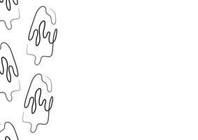 poster with a simple icon of a rectangular ice cream on a stick drawn with a single outline in line art style vector