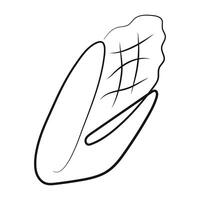 simple corn cob icon in line art style, for various designs and logos vector